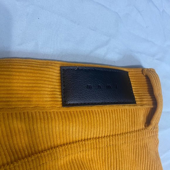 NWT MNML Yellow Corduroy 34 x 30 Strapped Carpenter Work Pants Y2K Utility - Picture 7 of 11